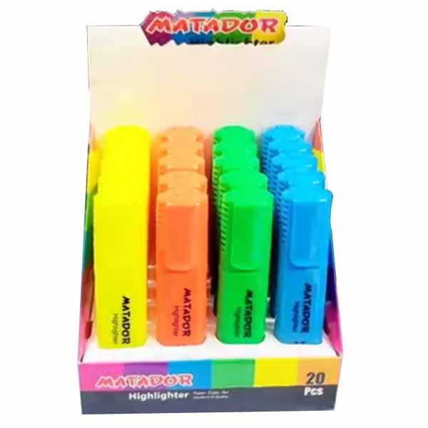 Matador-highlighter-pack-of-20-pcs-4-colors