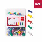 Deli-Push-Pins-1-Box-100-pcs-Multicolor