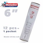 Matador-Transparent-Ruler-6-inch-Pack-of-12-pcs